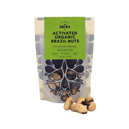 2DiE4 aktivierte Bio-Paranüsse – zweistufig fermentiert, aus dem Amazonas-Regenwald in Bolivien, mit natürlichem Umami-Geschmack, perfektem Crunch und hohem Selen-Gehalt