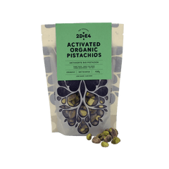 2DiE4 aktivierte Bio-Pistazien – zweistufig fermentiert, handveredelt, mit natürlichem Umami-Geschmack, perfektem Crunch, reduziertem Phytinsäuregehalt und voller Nährstoffkraft.