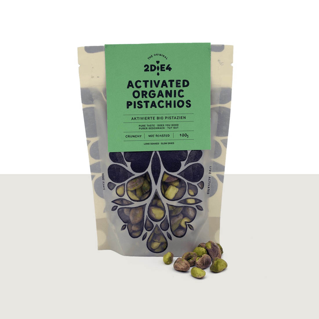 Activated organic pistachios