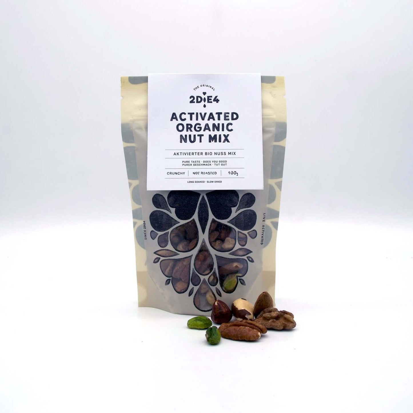 Durch Fermentierung aktivierter Bio - Nuss-Mix aus kontrolliertem biologischen Anbau von 2DiE4 Live Foods